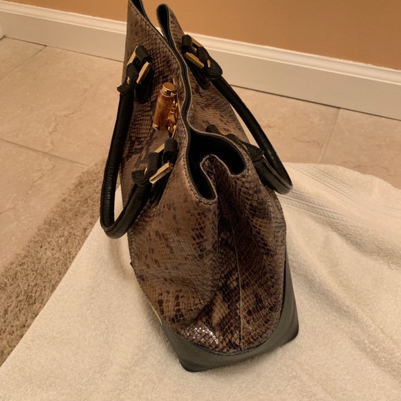 Leather Handbag Satchel Tote Purse - Picture 5 of 12